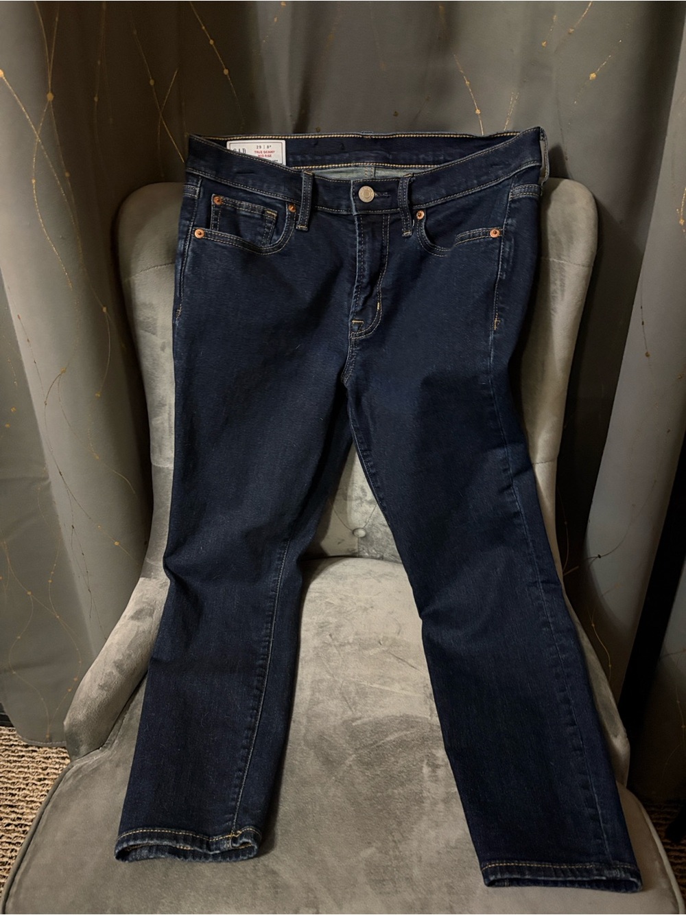 Gap True Skinny Mid Rise Mid Rise Jeans in Blue Like New
